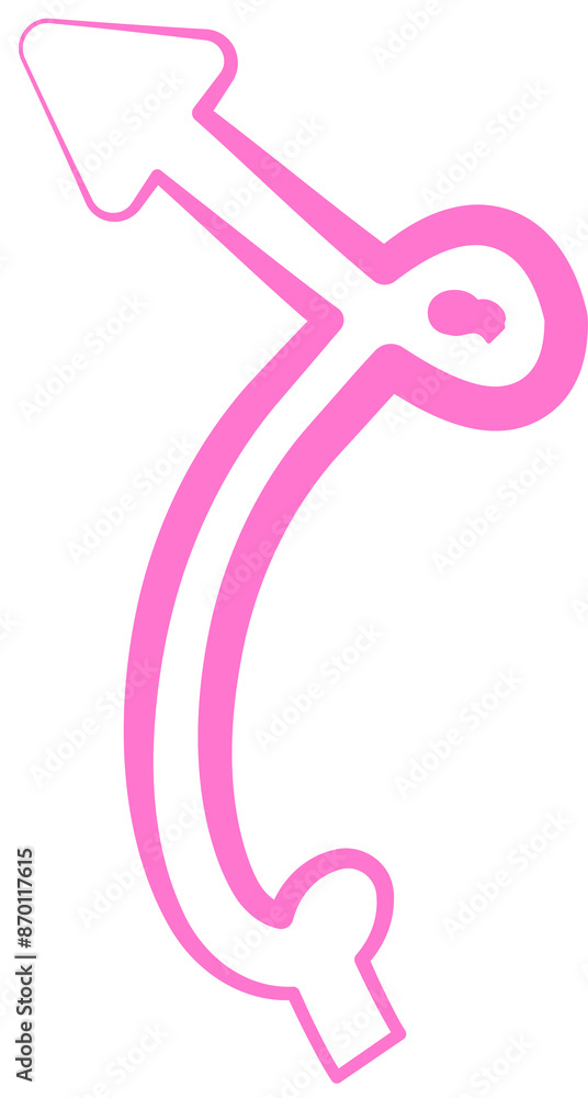 Obraz premium Arrow fun colorful line doodle for children or party celebration design icon with various directions
