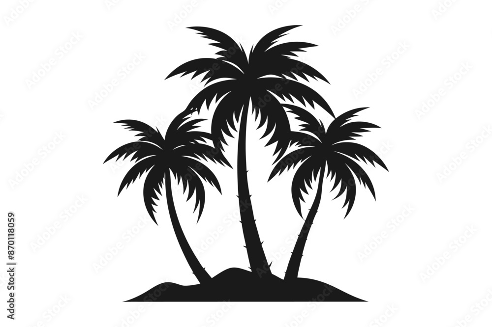 palm tree silhouette vector illustration palm tree silhouette vector illustration