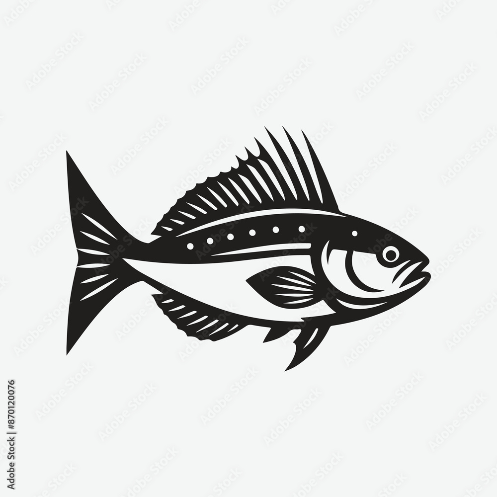 Fototapeta premium Premium Fish Silhouette Logo Design for Modern Brands