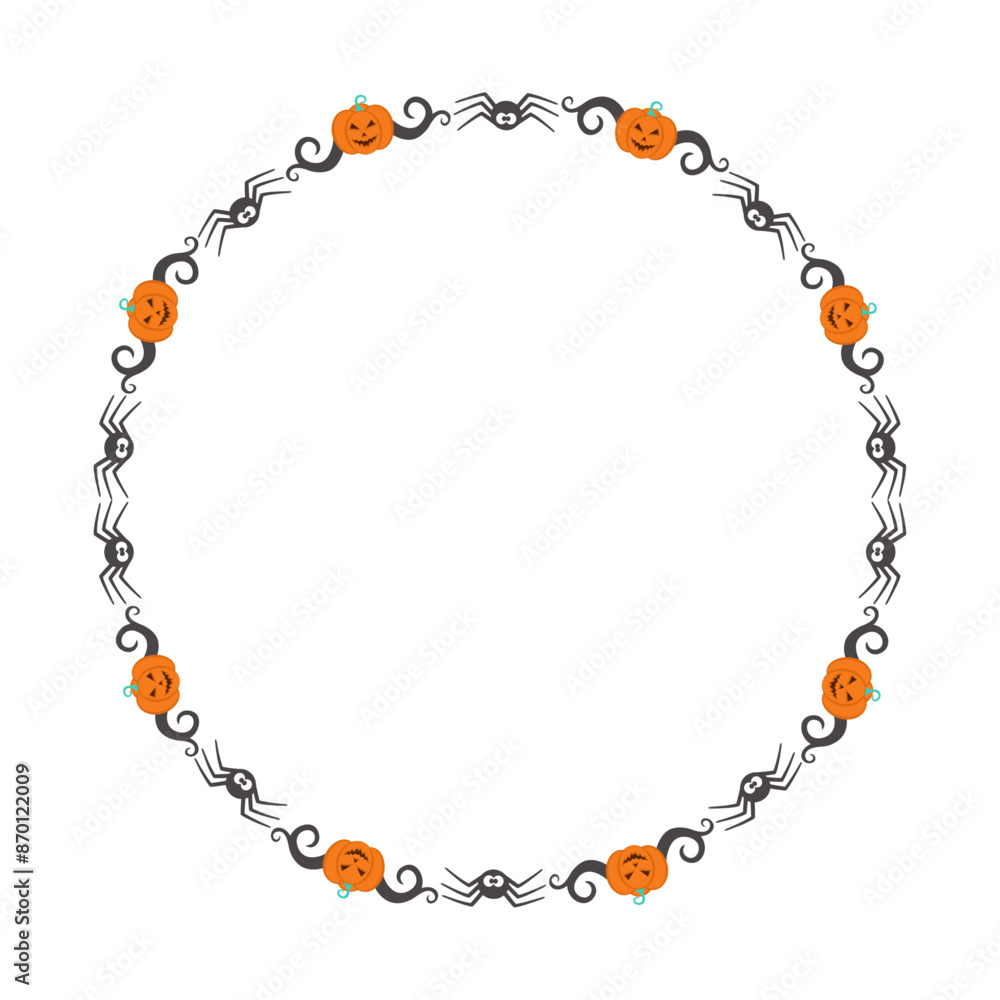 Hand drawn halloween frame template design Hand drawn halloween frame template design