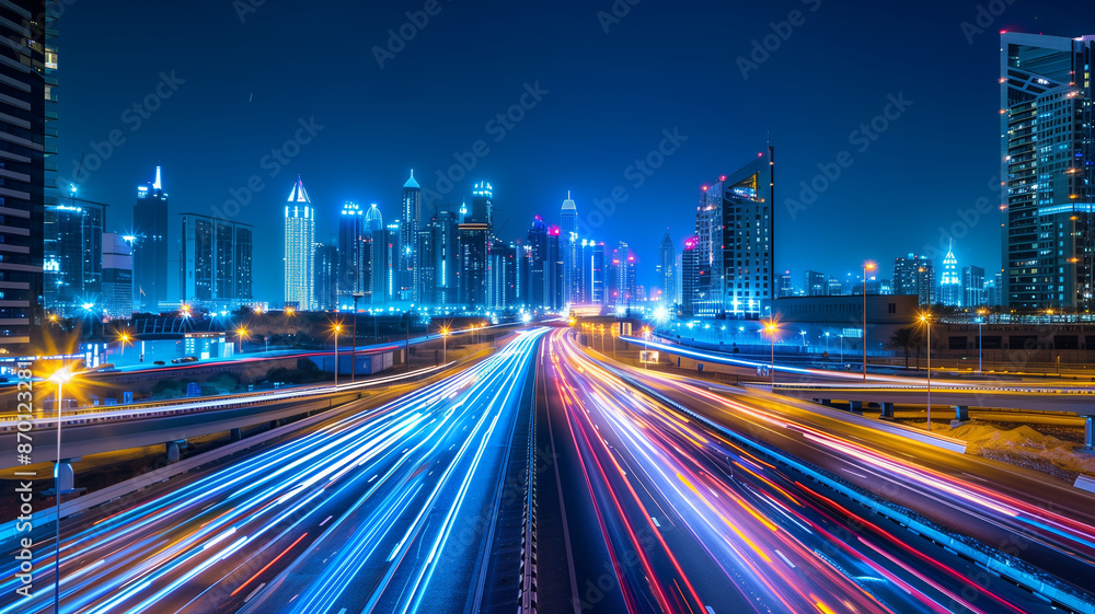 Fototapeta premium traffic at night