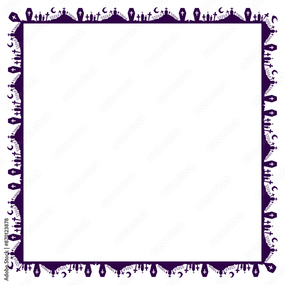 Hand drawn halloween frame template design Hand drawn halloween frame template design