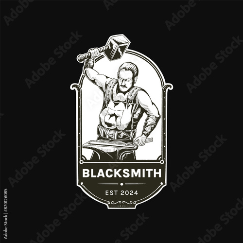 vintage blacksmith logo