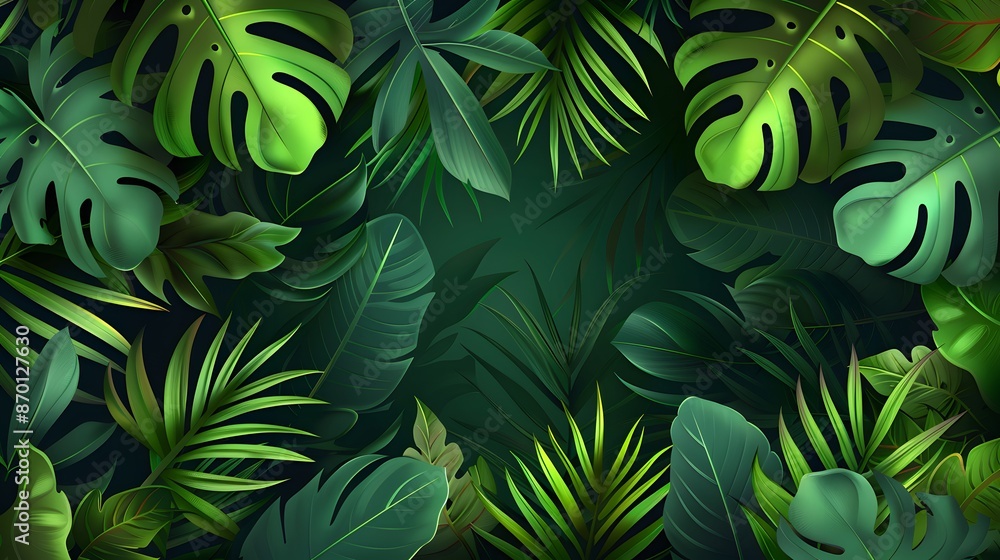 tropical leaf background with copy space tropical leaf background with copy space