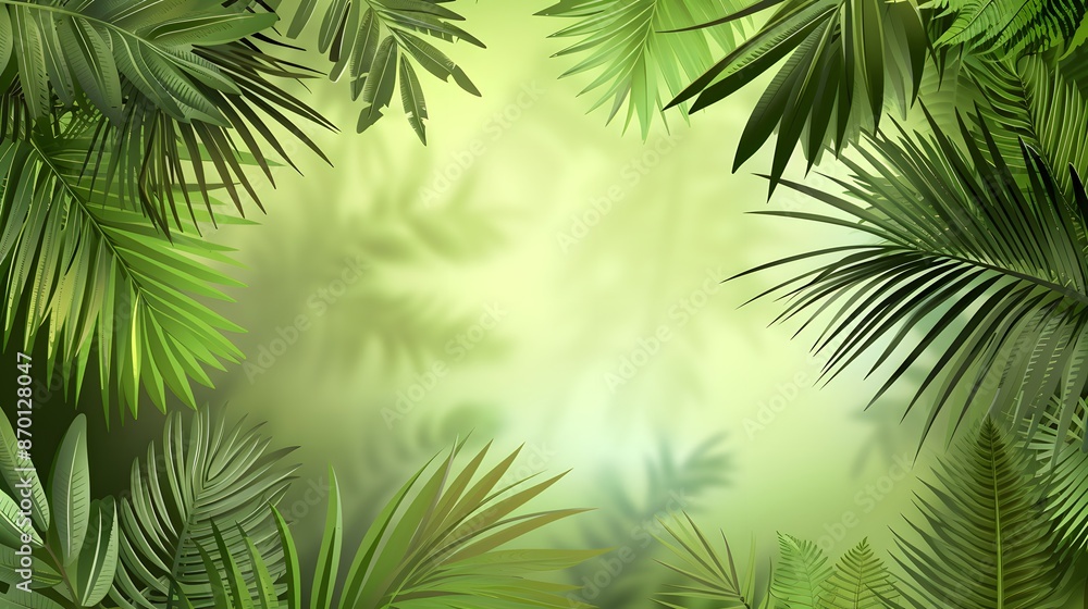 tropical leaf with light green bokeh background tropical leaf with light green bokeh background