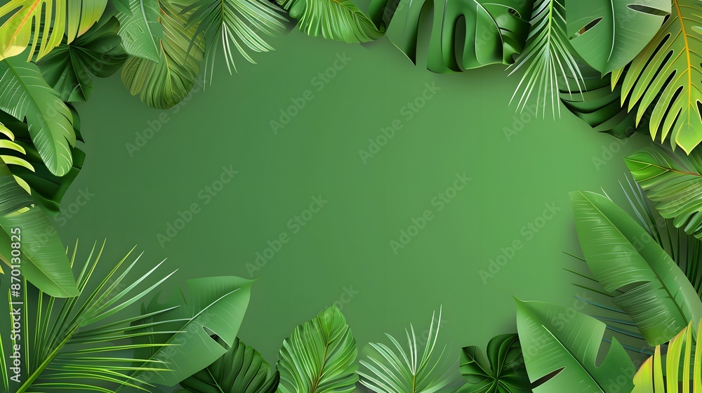 tropical leaf background with copy space tropical leaf background with copy space