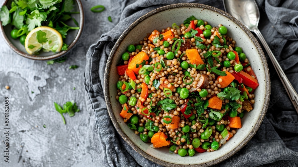 An easy and delicious buckwheat and vegetable stirfry perfect for meal prep and packed lunches. An easy and delicious buckwheat and vegetable stirfry perfect for meal prep and packed lunches.