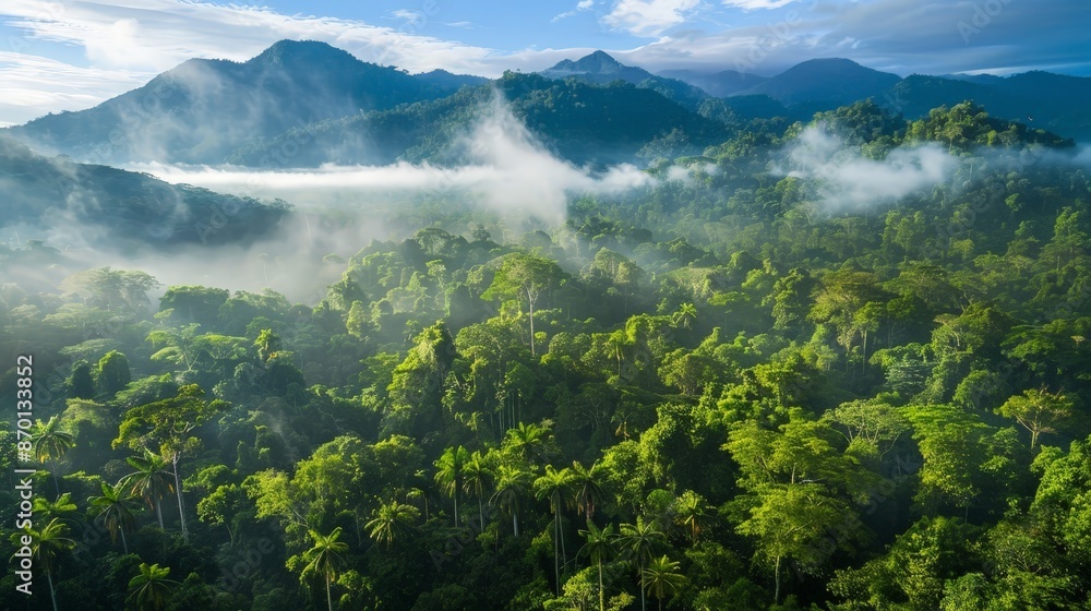 Obraz premium From lush rainforests to arid deserts, the landscapes showcase a stunning variety of natural wonders and habitats.