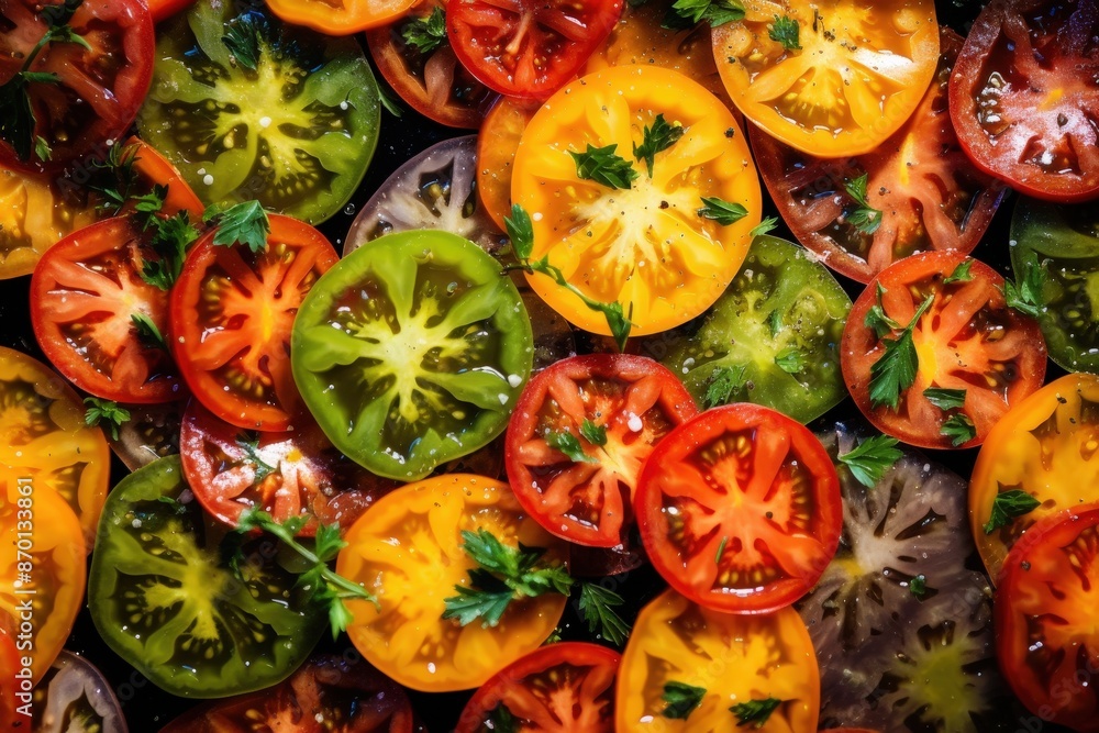 Colorful Tomato Slices Colorful Tomato Slices