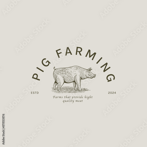 pig farm vintage logo