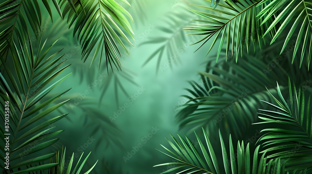 tropical leaf with light green bokeh background tropical leaf with light green bokeh background