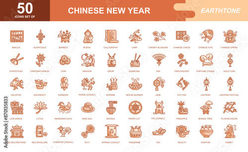 Chinese New Year icon set