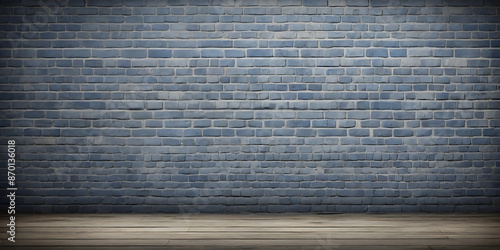 background blue vintage brick wall texture rustic photo