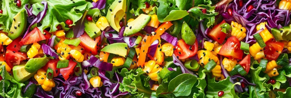 A colorful medley of dark leafy greens and antioxidantpacked toppings coated in a zesty homemade avocado oil dressing. A colorful medley of dark leafy greens and antioxidantpacked toppings coated in a zesty homemade avocado oil dressing.