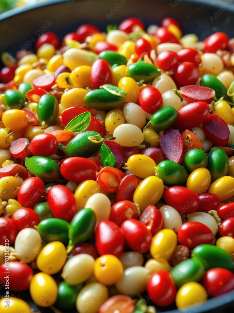Colorful Cherry Tomatoes Close-up. Colorful Cherry Tomatoes Close-up.