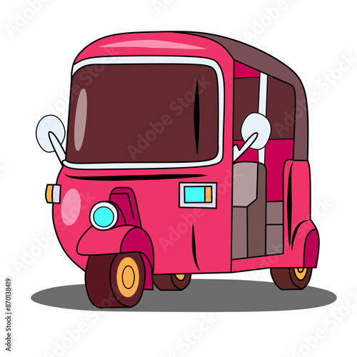 illustration of a cartoon car asia transport