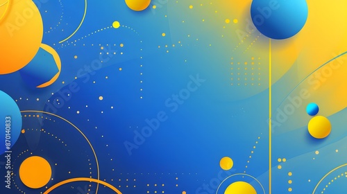 blue and yellow modern geometric background