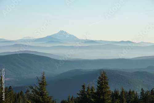 Foggy mountains in the morning