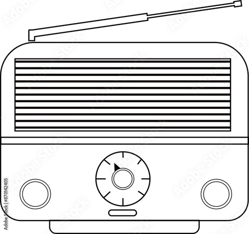 Radio Stereo Outline