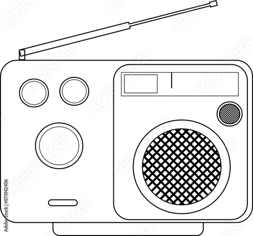 Radio Stereo Outline
