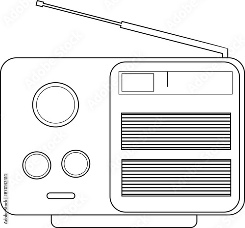 Radio Stereo Outline