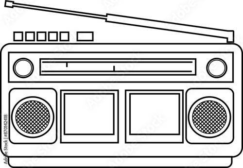 Radio Stereo Outline