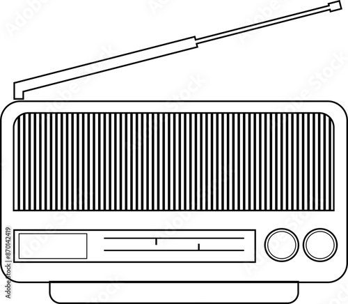 Radio Stereo Outline