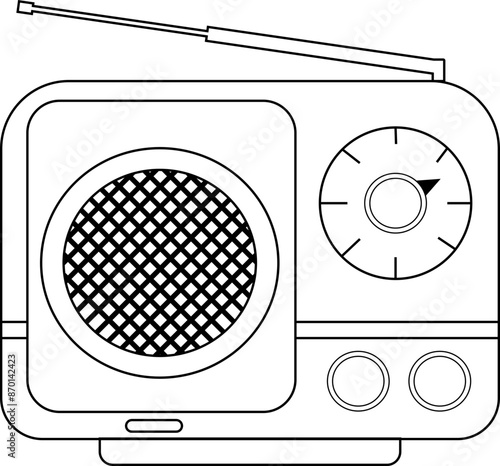 Radio Stereo Outline