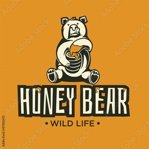 honey bear mascot for logo