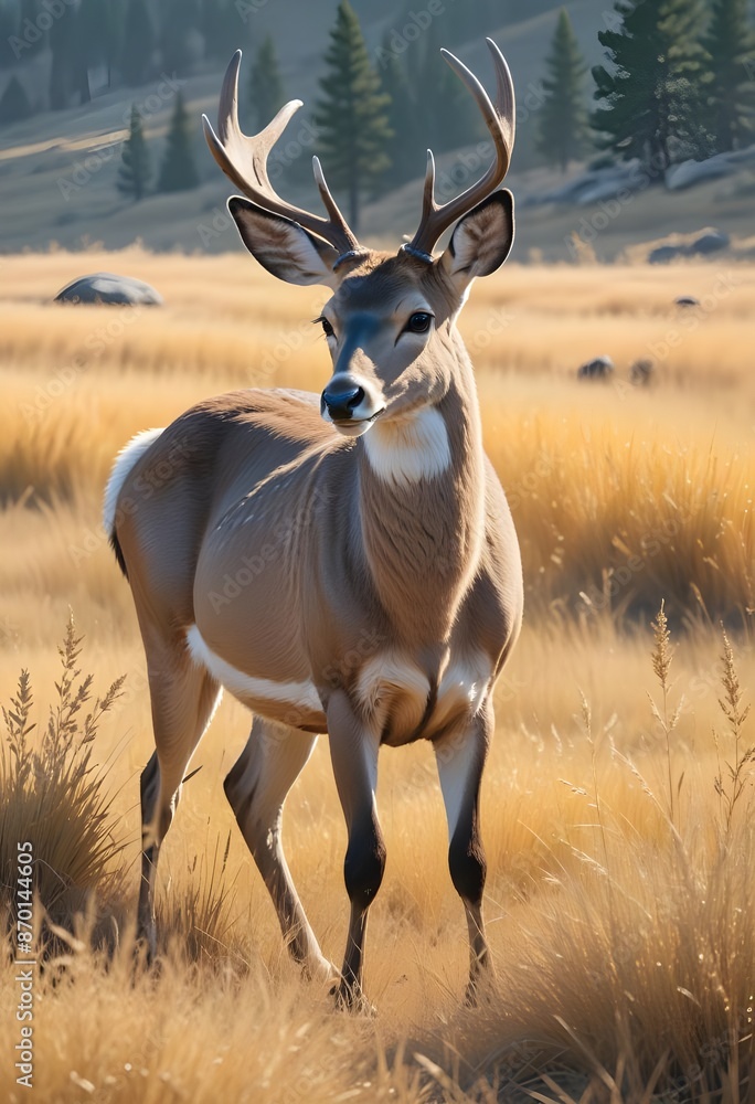 In the dappled sunlight of the forest glade or the golden hues of the grasslands, the deer roams with a sense of quiet grace, blending seamlessly into its natural surroundings. In the dappled sunlight of the forest glade or the golden hues of the grasslands, the deer roams with a sense of quiet grace, blending seamlessly into its natural surroundings.