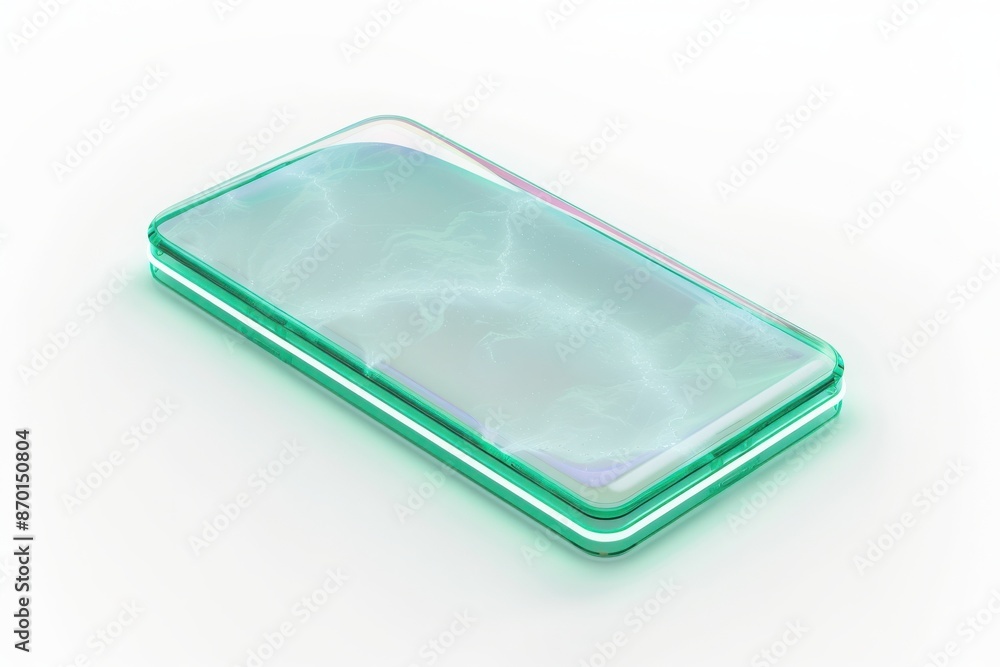 A sleek, modern smartphone with a green protective case, placed on a clean white background, showcasing its elegant design. A sleek, modern smartphone with a green protective case, placed on a clean white background, showcasing its elegant design.