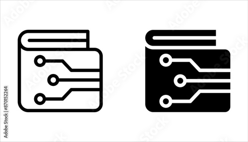 E-Wallet icon set, payment line flat vector icon for mobile application on white background