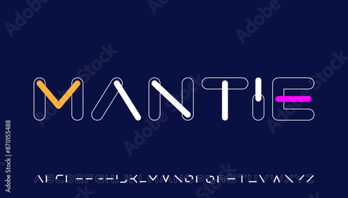 modern stylish hollow bold capital alphabet letter logo design