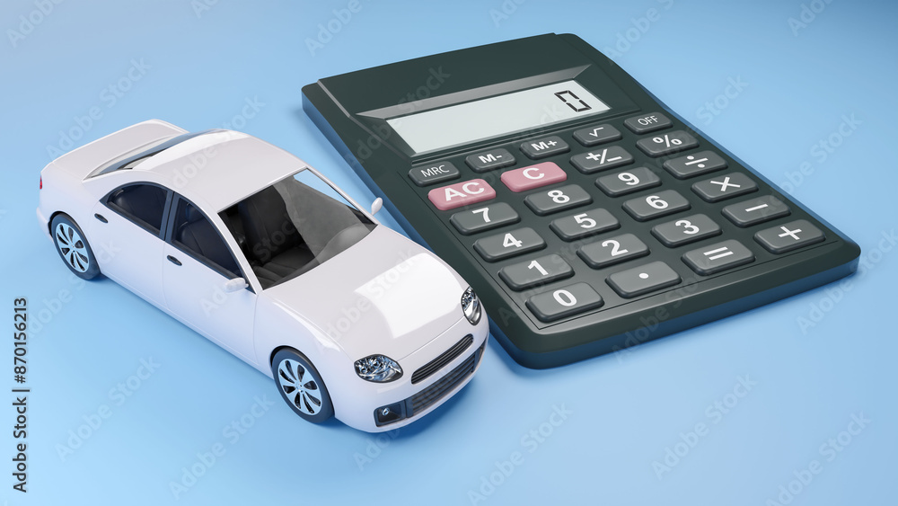 car rental, tax payment, car insurance, car purchase, 3d illustration car rental, tax payment, car insurance, car purchase, 3d illustration