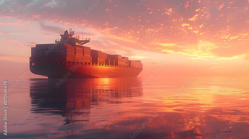 ship at sunset ship at sunset