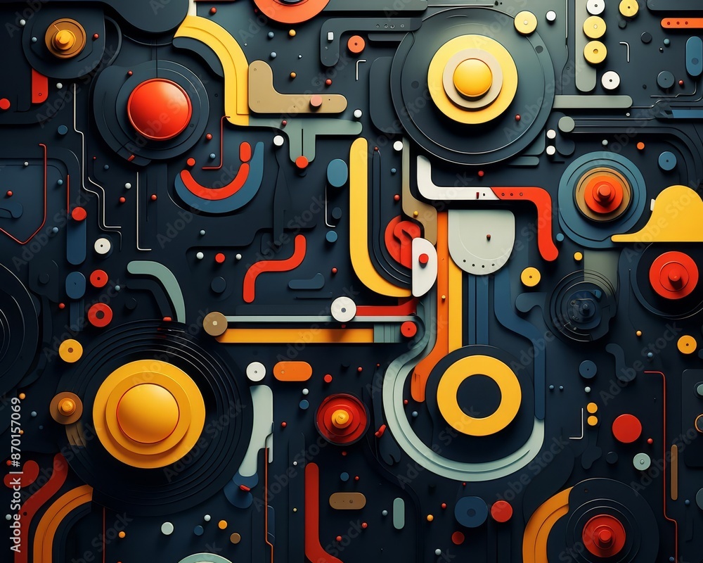 abstract complexity with intricate layers flat design top view detailed theme animation vivid abstract complexity with intricate layers flat design top view detailed theme animation vivid