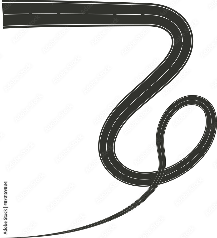 Street turn and curve long way, road, race, highways, asphalt Street turn and curve long way, road, race, highways, asphalt