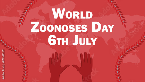 World Zoonoses Day vector banner design illustration