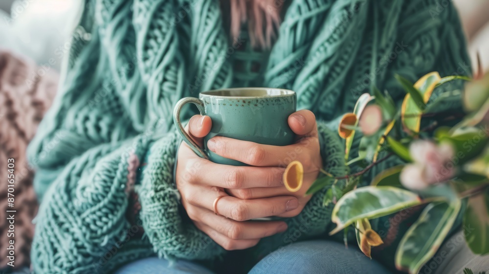 Self-care and relaxation time in the aroma of coffee Self-care and relaxation time in the aroma of coffee
