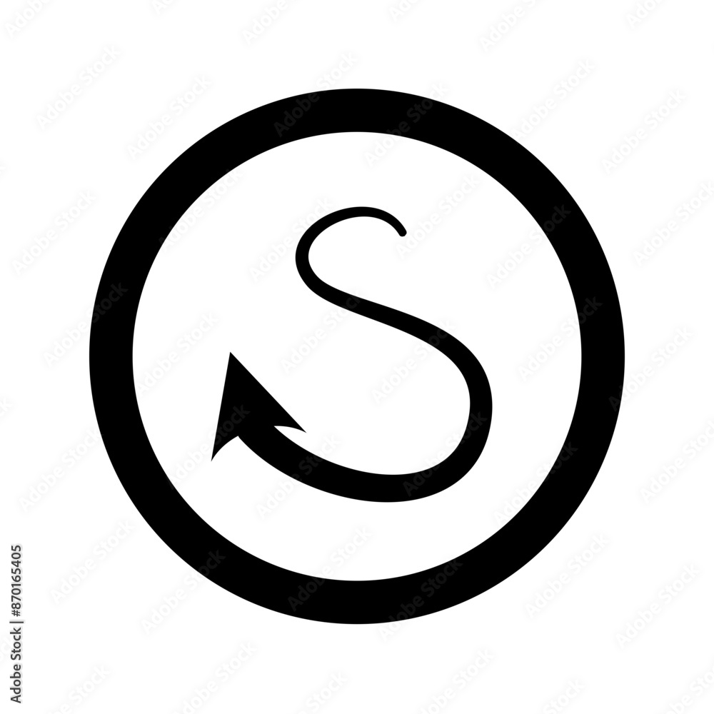 Arrow sign in hand drawn circle Arrow sign in hand drawn circle