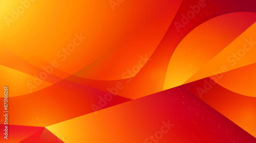 Bright Orange Geometric Shape Background for Social Media and Presentations Gradient Triangles Squares Light Dark Shades Futuristic Design Vector Illustration © btiger