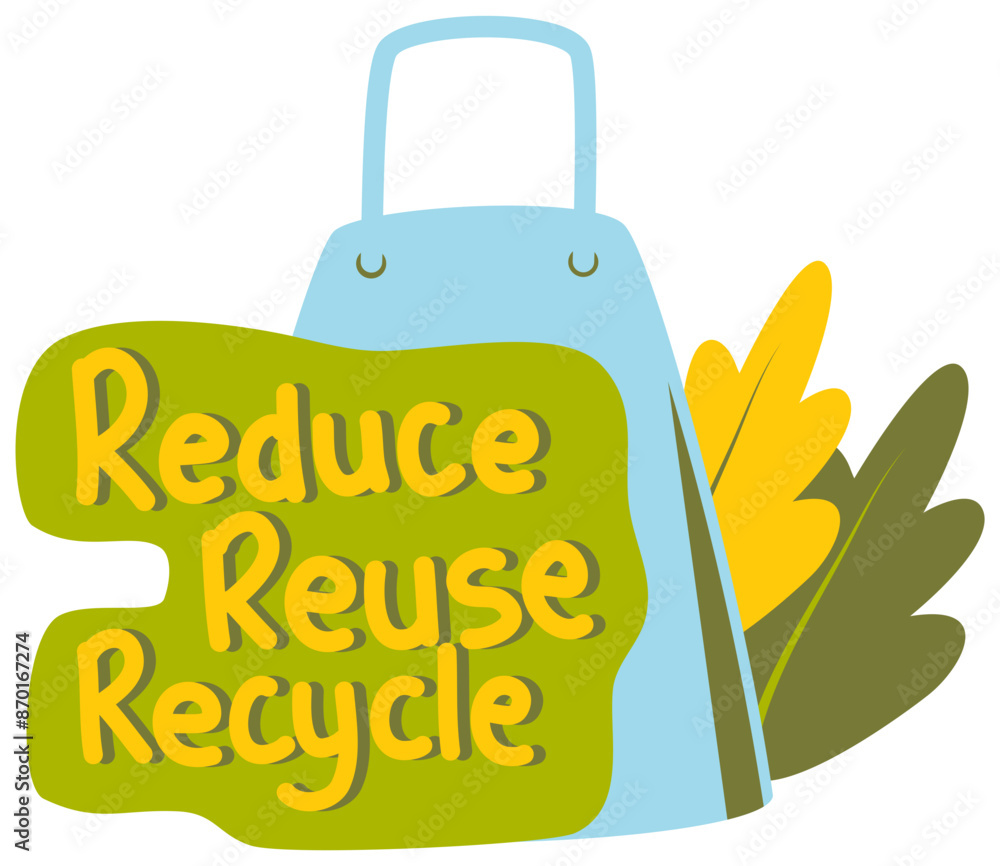 Reduce reuse recycle sticker Stock Vector | Adobe Stock