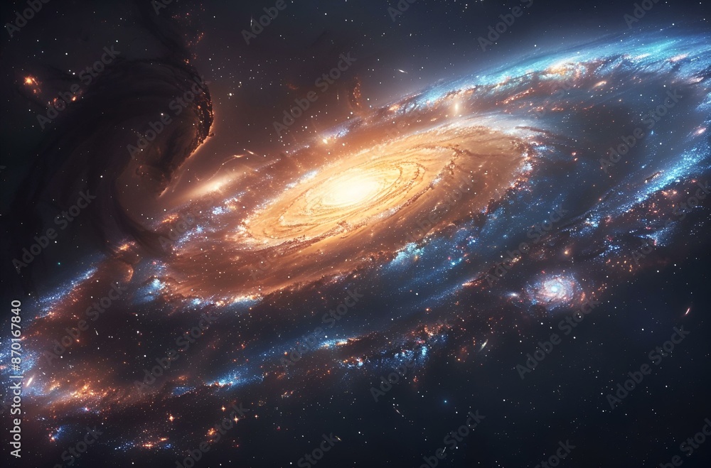 Fototapeta premium A stunning view of the galaxy, showcasing its vastness and beauty.