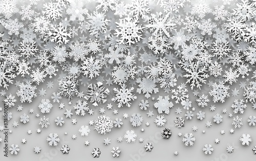 Wallpaper Mural group of white snowflakes Torontodigital.ca