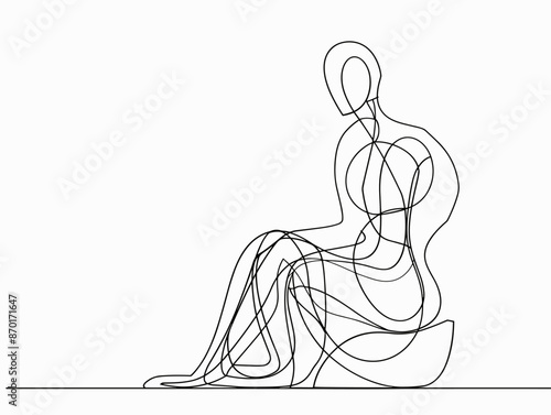 Foresight & Planning: An Exquisite Line Drawing Depicting Strategic Vision and Anticipation