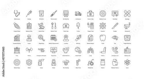 Medical and Healthcare Icon Set