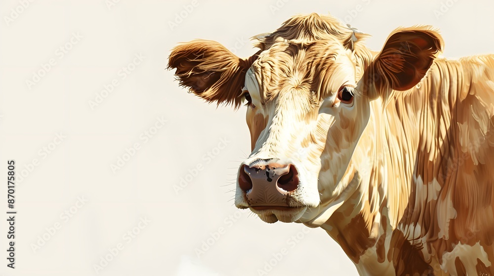 cow isolated on white background. cow isolated on white background.