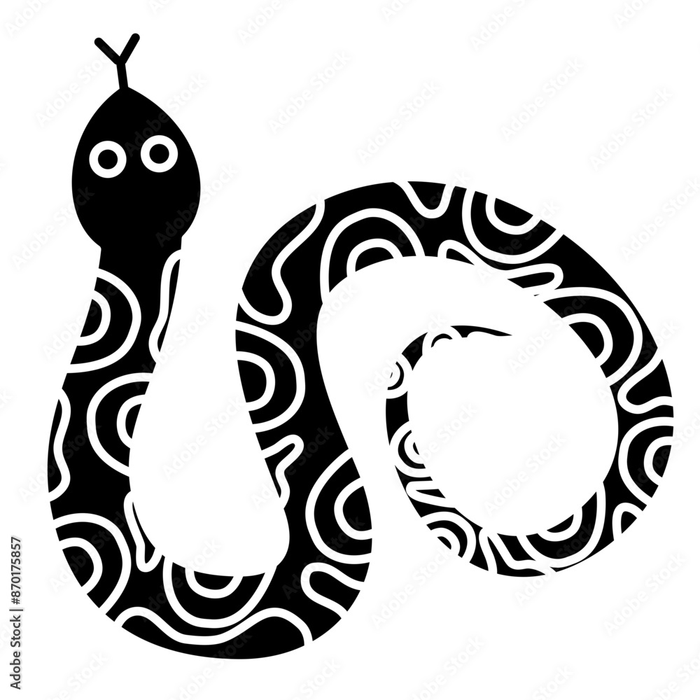 Cute Black Snake cartoon Cute Black Snake cartoon