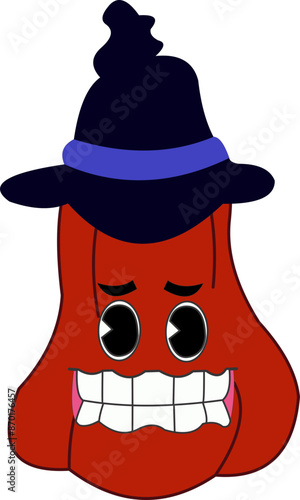 Pumpkin With a Hat Emoji