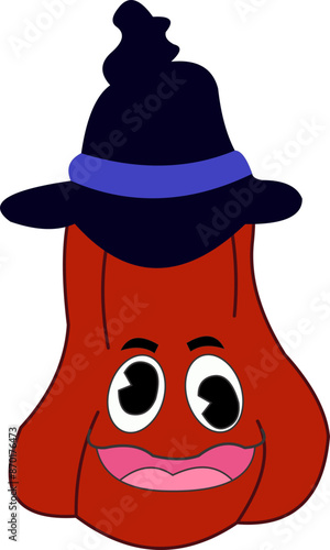 Pumpkin With a Hat Emoji